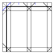 cut the upper 1/12 and left 1/12