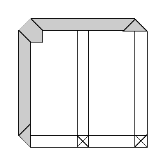 folded horizonal and vertical foldings