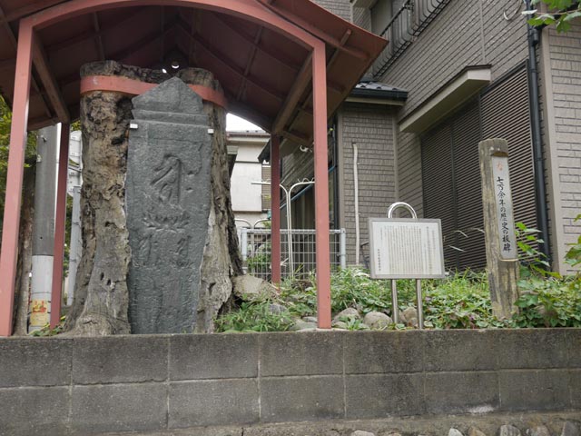 八雲神社脇の元応の板碑