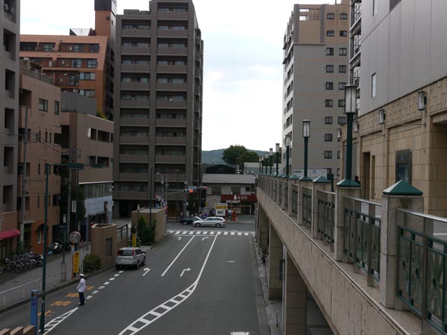 ペデストリアンデッキから見た多摩の横山