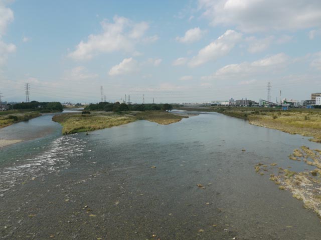 四谷橋から多摩川