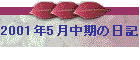 2001年5月中期の日記