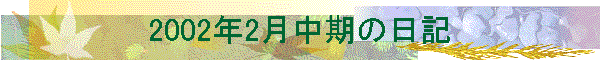 2002年2月中期の日記