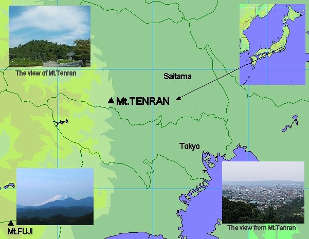 a map of Mt.TENRAN