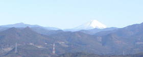 自宅と富士山